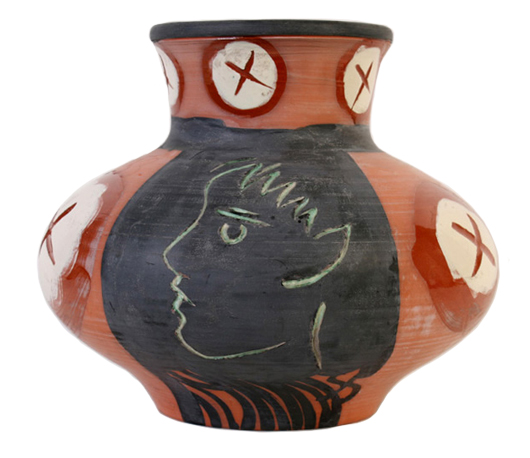 Lot 102 - Picasso terra-cotta vase. Kamelot Auction House image.